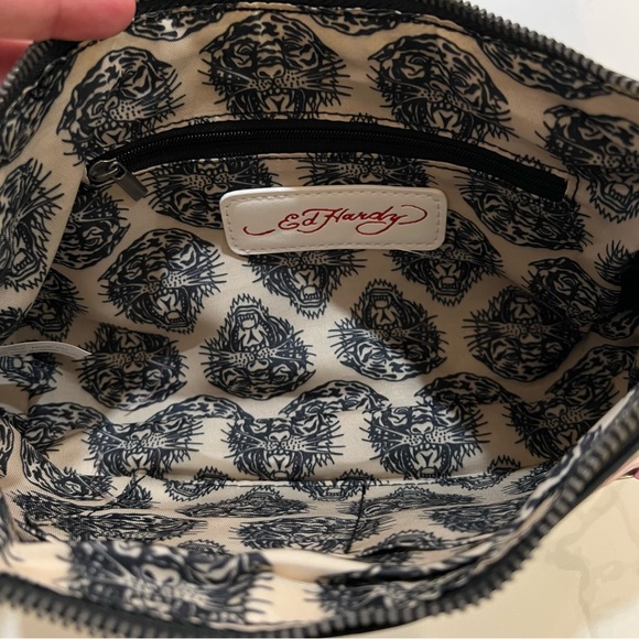 NEW! Authentic Ed Hardy Skull & Roses Convertible Crossbody & Shoulder Bag - Picture 8 of 12